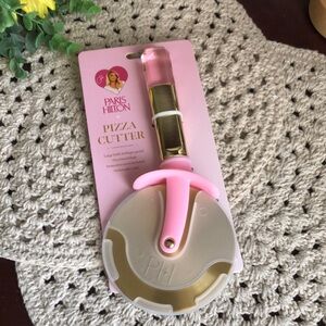 Paris Hilton Pink and Gold Pizza Cutter